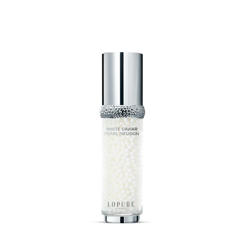 Lopure white caviar pearl serum bottle